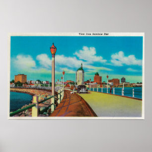 View From Rainbow Pier, Long Beach Poster