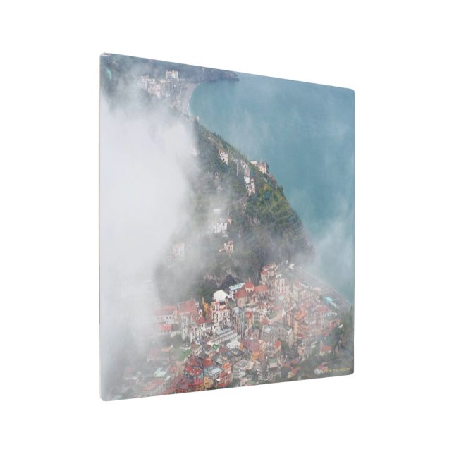 VIEW FROM RAVELO- LOOKING DOWN ON MINORI METAL PRINT (Angled)