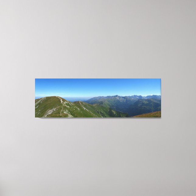 View from Red Peaks to High Tatras Canvas Print (Front)