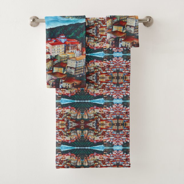 View from San Chirico, Italy Bath Towel Set (Insitu)