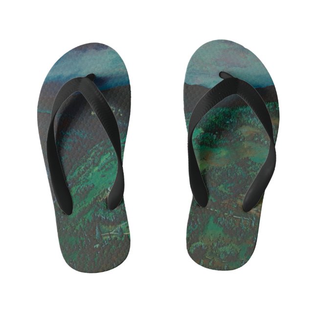 View from San Chirico, Italy Kid's Flip Flops (Footbed)
