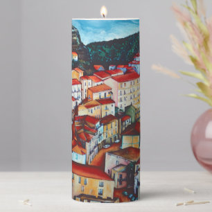 View from San Chirico, Italy  Pillar Candle
