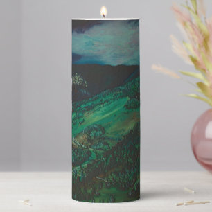 View from San Chirico, Italy  Pillar Candle