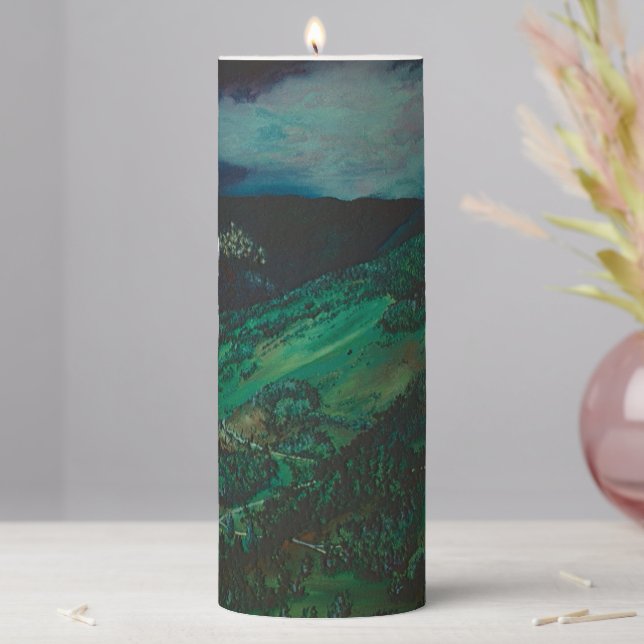 View from San Chirico, Italy  Pillar Candle (In Situ)