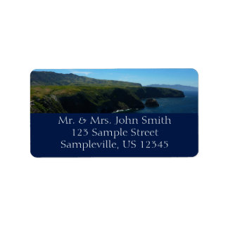 View from Santa Cruz Island in Channel Islands Label
