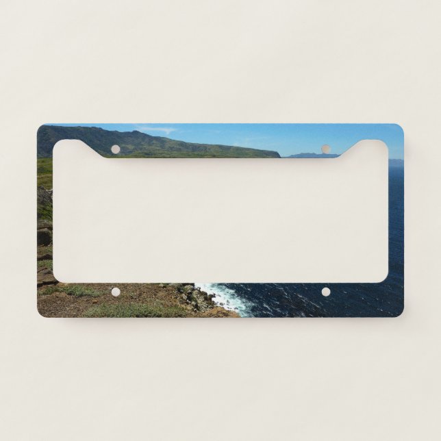 View from Santa Cruz Island in Channel Islands License Plate Frame (Front)