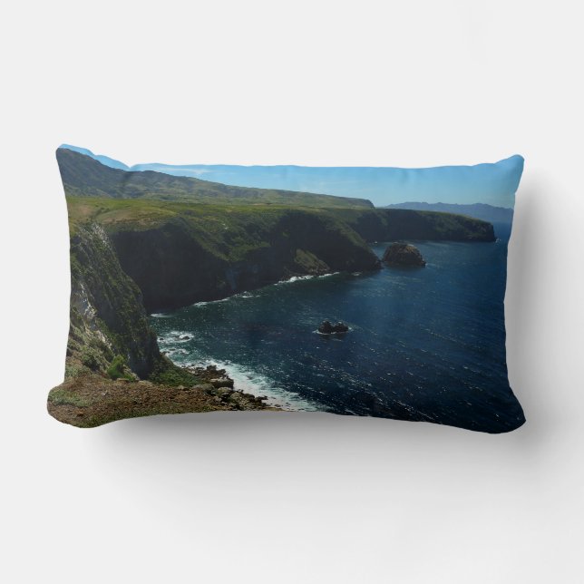 View from Santa Cruz Island in Channel Islands Lumbar Pillow (Front)