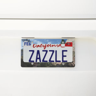 View from Scout Lookout at Zion National Park License Plate Frame