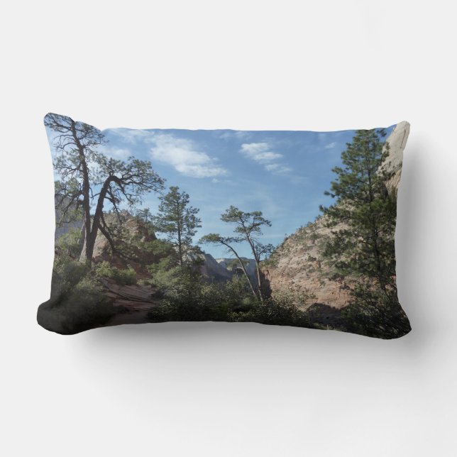 View from Scout Lookout at Zion National Park Lumbar Pillow (Front)