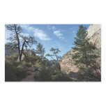 View from Scout Lookout at Zion National Park Rectangular Sticker