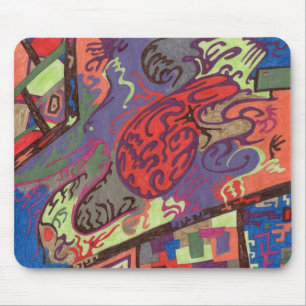 "View From Space Ship" Abstract Mousepad