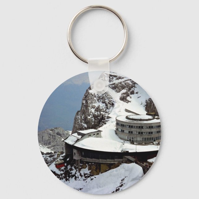 View from summit, Mt. Pilatus, Switzerland Europe Keychain (Front)