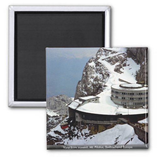 View from summit Mt Pilatus Switzerland Europe Magnet