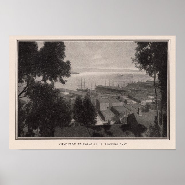 View from Telegraph Hill looking east Poster (Front)