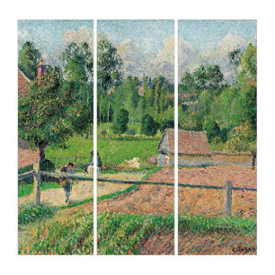 View from the Artist's Window Camille Pissarro Triptych