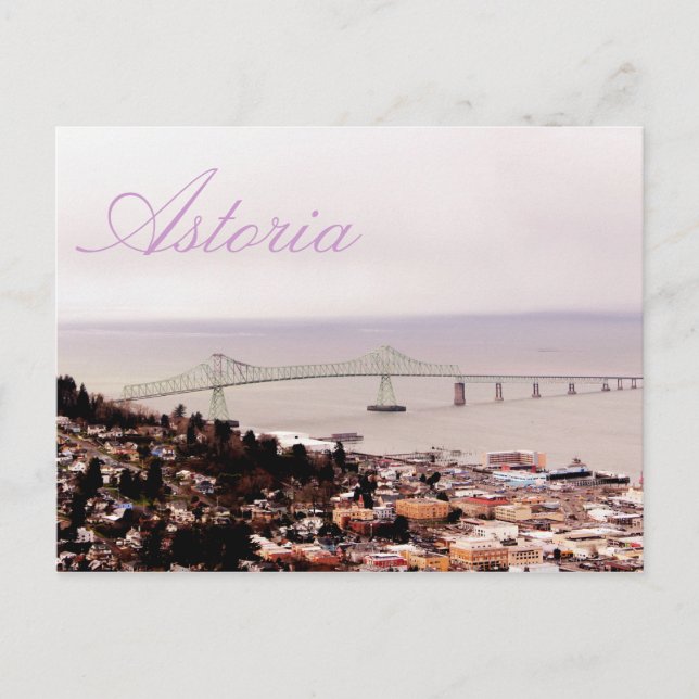 view from the Astoria Column Astoria–Megler Bridge Postcard (Front)