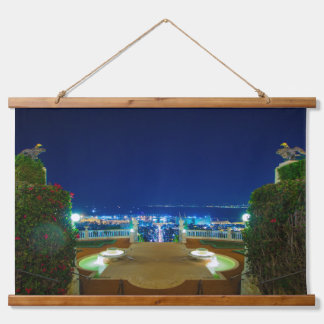 View from the Bahá’í Terraces of The Arc. Hanging Tapestry