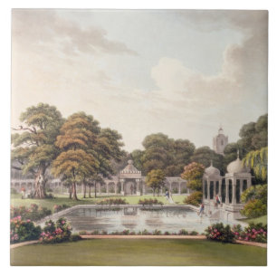View from the dome, Brighton Pavilion, engraved by Ceramic Tile