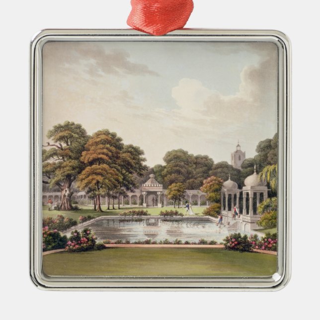 View from the dome, Brighton Pavilion, engraved by Metal Ornament (Front)