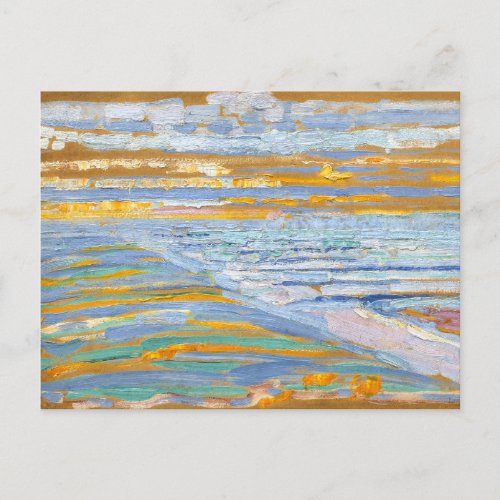 View from the Dunes with beach by Piet Mondrian Postcard