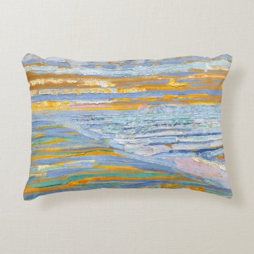 View from the Dunes with beach _ Piet Mondrian _ Accent Pillow