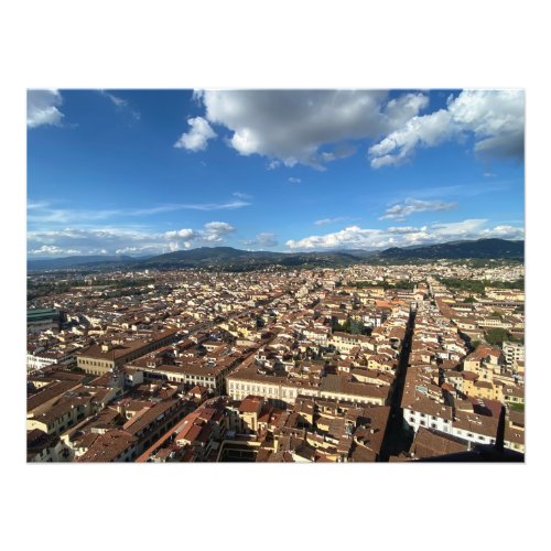 View from the Duomo in Florence Italy Photo Print