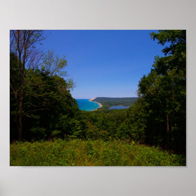 View from the Empire Bluffs Trail, Michigan Poster (Front)