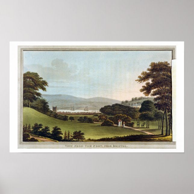View from the Fort, near Bristol, from 'Observatio Poster (Front)