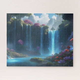 view from the grotto to the waterfall jigsaw puzzle