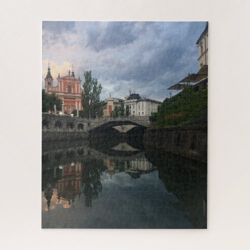 View from the River in Ljubljana Slovenia Photo Jigsaw Puzzle