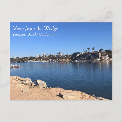 View from the Wedge Newport Beach California Postcard