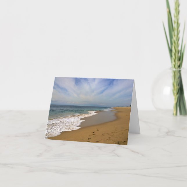 View from the Wedge, Newport Beach, California Thank You Card (Front)