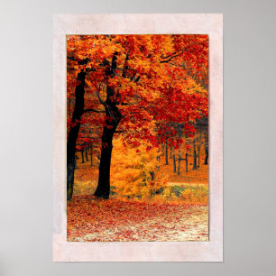 View From the Window Bright Forest Fall Poster