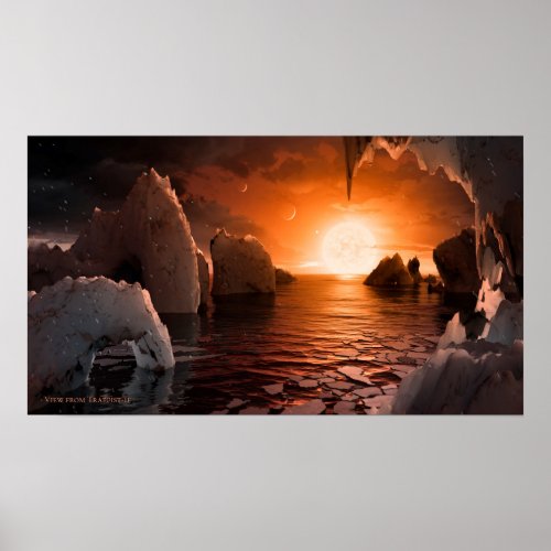 View from Trappist_1f Exoplanet Poster
