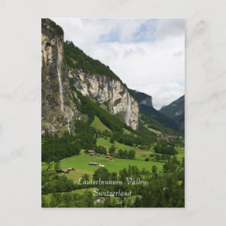 View From Trummelbach Falls, Lauterbrunnen CH Postcard