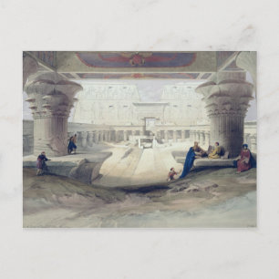 View from under the Portico of Temple of Edfou, Up Postcard