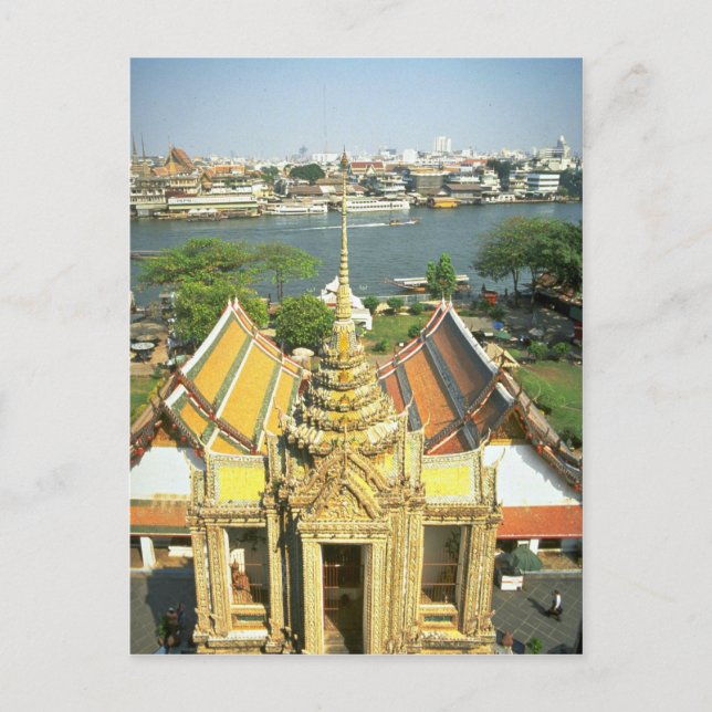 View from Wat Arun over Chao Phraya river, Bangkok Postcard (Front)