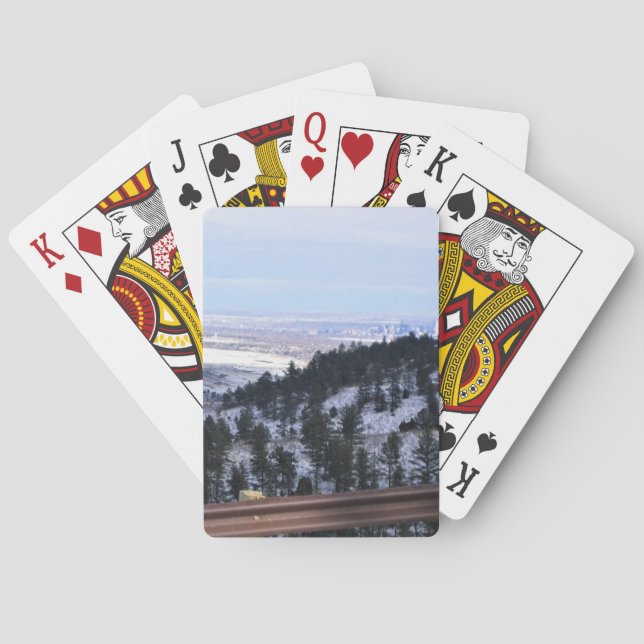 View from Windy Saddle Park, Golden, Colorado Poker Cards (Back)