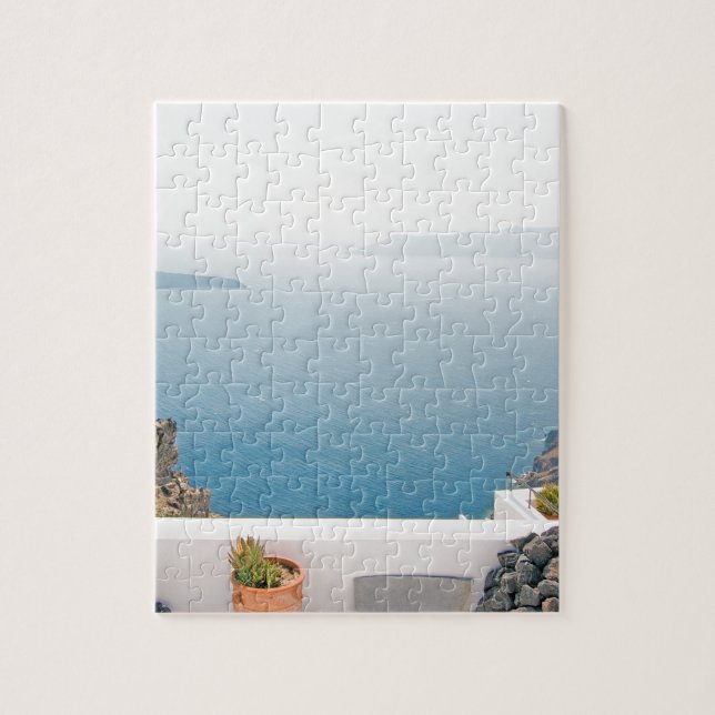 View in Santorini island Jigsaw Puzzle (Vertical)