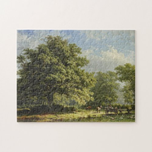View in the Bentheim Forest by George Andries Roth Jigsaw Puzzle