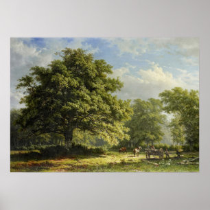 View in the Bentheim Forest by George Andries Roth Poster