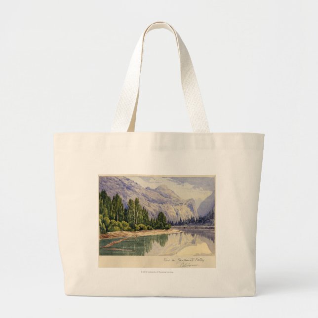 View in Yo-Semite Valley California Large Tote Bag (Front)