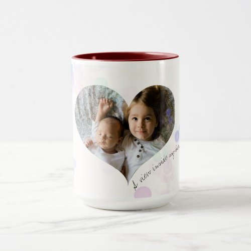 View inside my heart loved ones portrait mug