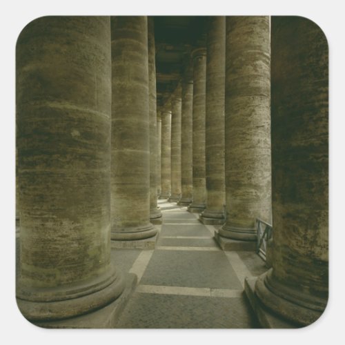 View inside the colonnade square sticker