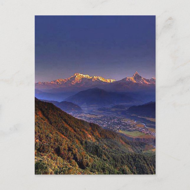 View Landscape  : HIMALAYA POKHARA NEPAL Postcard (Front)
