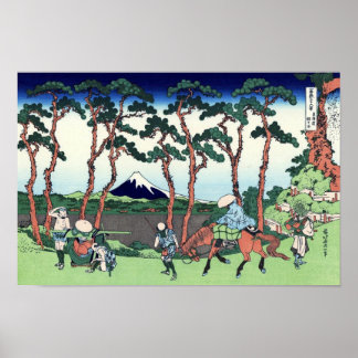 View Mt.Fuji from Hodogaya, Hokusai Poster