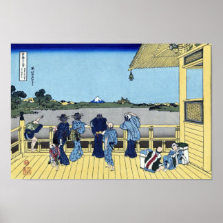 View Mt.Fuji from Sazaido, Hokusai Poster