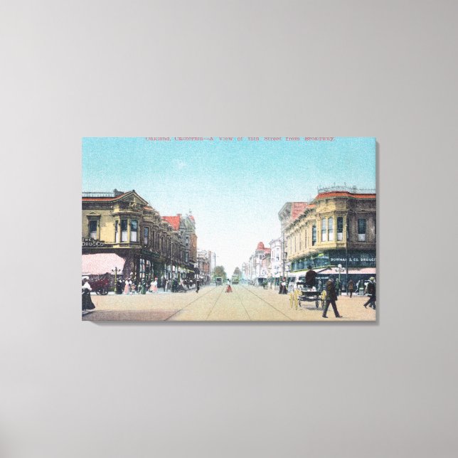 View of 13th Street from BroadwayOakland, CA Canvas Print (Front)