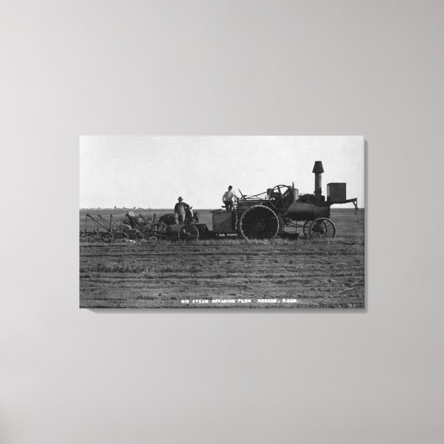 View of a Big Steam Plow Canvas Print (Front)