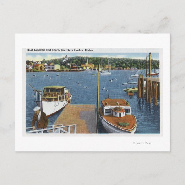 View of a Boat Landing and the Shore Postcard (Front)